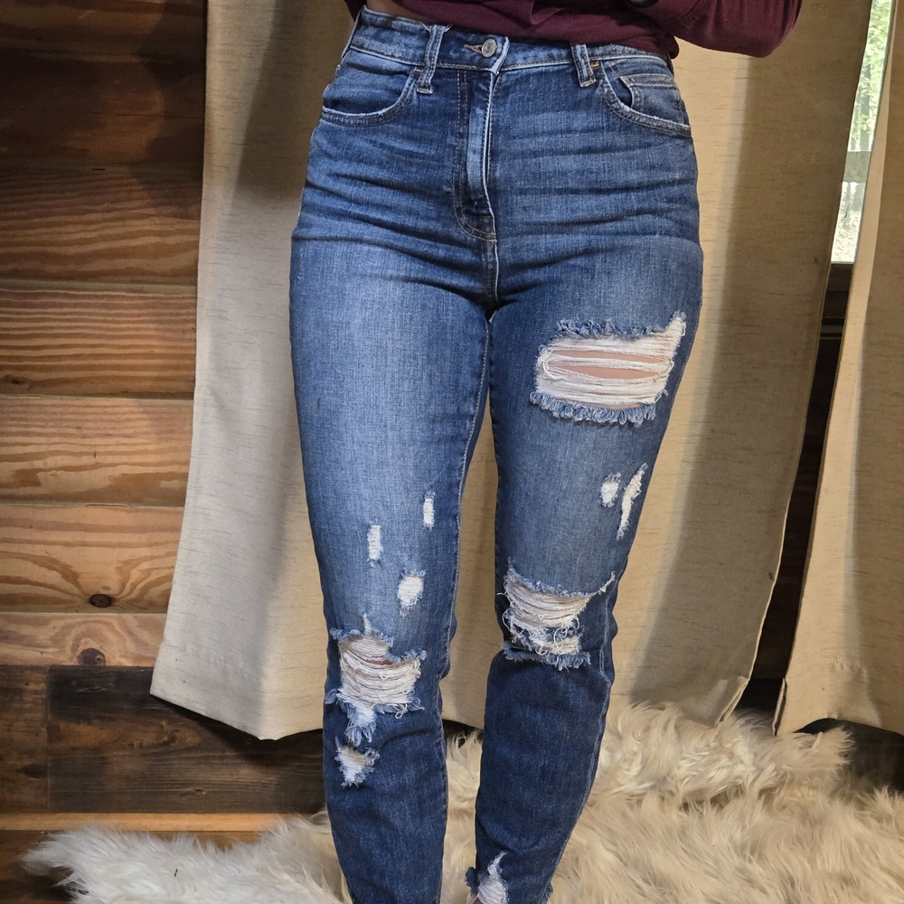 Distressed Blue Women's Jeans